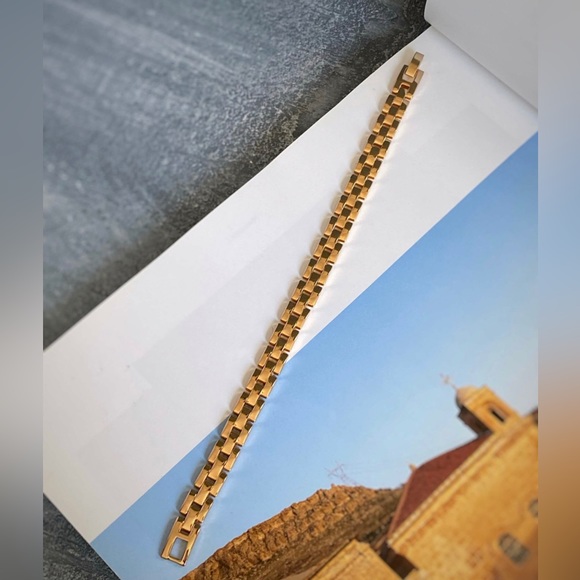 🎄 HOLIDAY PICK 🎄 Chain Chunky Link Bracelet 18k Gold Plated Luxury Jewelry - Picture 5 of 14